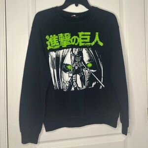 Attack On Titan Green Eyes Crew Pullover